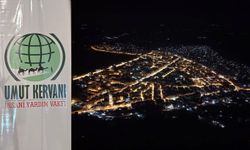 Afrin sokakları Umut Kervanı ile aydınlandı