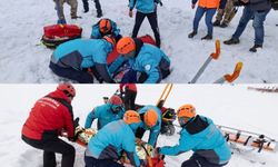 Bingöl’de Hesarek Kayak Merkezi’nde çığ tatbikatı gerçekleştirildi