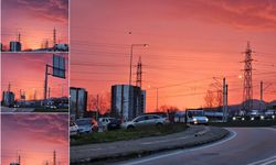 Bursa semalarında gün doğumuyla tablo gibi görüntü oluştu