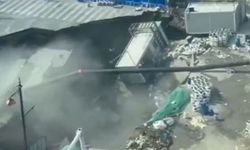 Çin'de metro inşaatında yol çöktü