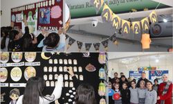 Cizre'deki okullar, 'Maarifin Kalbinde Ramazan' temasıyla Ramazan ayına uygun şekilde süslendi