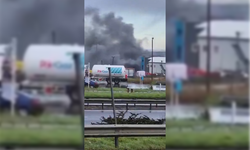 İstanbul Silivri'de fabrika yangını