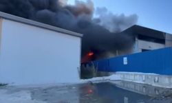 İzmir'de fabrika yangın