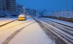 Malatya, yağan karla beyaza büründü