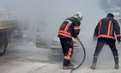 Malatya'da sanayi sitesinde araç yangını