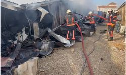 Malatya'da şantiye alanında korkutan yangın