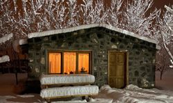 Meyve ağaçları kar altında görsel şölen oluşturdu