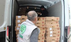 Umut Kervanı, Mardin'de Ramazan öncesi yüzlerce aileye et dağıttı