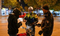 Isparta’da motosiklet sürücülerine yönelik denetim