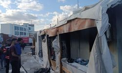 Malatya'da konteyner kentte yangın paniği