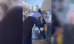 Mardin’de günlerdir yük bekleyen tanker şoförü ailesinden ziyaret: Yol kenarında kurulan sofrada hasret giderildi