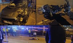 Mersin otomobil motosiklete çarptı: Bir ölü, bir yaralı