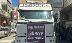 Umut Kervanı Adana’dan Suriye’ye yardım tırı yolladı