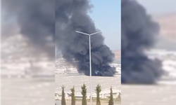 Ankara'da boya fabrikasında yangın