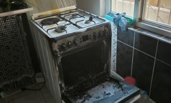 Batman'da fırında unutulan yemek yangına neden oldu