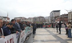 Bingöl'de Filistinli esirler için basın açıklaması