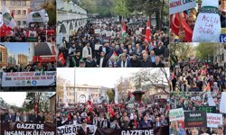 Bursa'da Filistin için kitlesel yürüyüş: Dünya siyonizmden kurtulacak