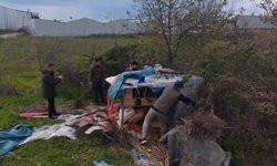 Bursa'da sulak alanlarda kurulan gümeler imha edildi