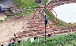 Dronla kaçak elektrik denetimi: Direğe tırmanıp hatları söktü