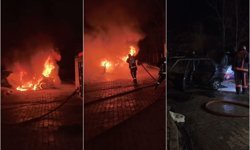 Elazığ'da araç yangını: Çocuklar son anda tahliye edildi