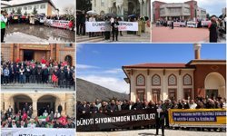 İşgal rejiminin katliamlarına karşı 102 üniversitede basın açıklaması