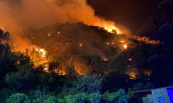 İtalya Varese'de orman yangını ile mücadele sürüyor