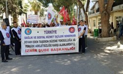 İzmir'de sağlık işçilerinden yürüyüş