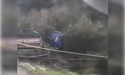 Kamyonet şarampole devrildi