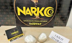 Mardin'de 3 kilo metamfetamin ele geçirildi
