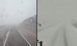 Yozgat'ta kar yağışı nedeniyle sürücülere uyarı