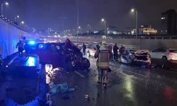 Ankara'da zincirleme trafik kazası: 8 yaralı