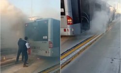 Avcılar'da metrobüste yangın