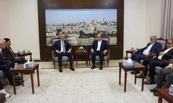 Bakan Fidan'dan HAMAS Siyasi Büro Üyesi Hayye'ye taziye ziyareti