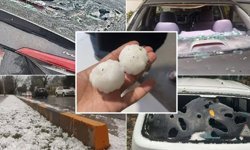 Bulgaristan'da ceviz büyüklüğünde dolu yağdı