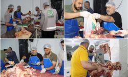 Diyarbakır'da kurban etleri dağıtıma hazır