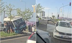Diyarbakır'da yolcu minibüsü ile otomobil çarpıştı: 5 yaralı