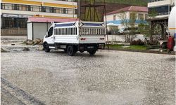 Fındık büyüklüğündeki dolu yağışı çiftçiyi tedirgin etti