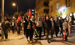 Gaziantep'te Sumud Filosu için basın açıklaması