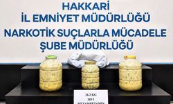 Hakkari'de 26,3 kilogram sıvı metamfetamin ele geçirildi