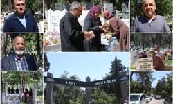 Mezarlıklarda arefe günü yoğunluğu
