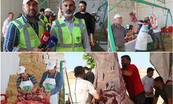 Şanlıurfa'da Umut Kervanı tarafından kurban kesimi gerçekleştirildi