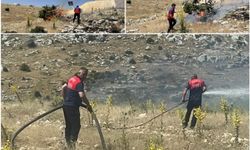 Adıyaman'da dağlık alanda yangın çıktı