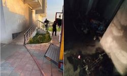 Batman'da yangın merdiveninde çıkan yangın paniğe neden oldu