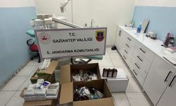 Gaziantep'te ruhsatsız diş kliniğine baskın