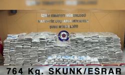 İzmir'de ortak uyuşturucu operasyonu: 764 kilogram skunk ele geçirildi