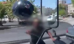Sürücüye kask fırlatan alkollü motosikletliye 405 bin TL ceza