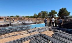 Akçadağ'da yeni belediye hizmet binası çalışmaları sürüyor