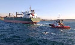 Çanakkale Boğazı'nda karaya oturan gemi nedeniyle gemi trafiği askıya alındı