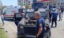 Cizre'de zırhlı araç takla attı, 2 polis memuru yaralandı