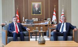 Cumhurbaşkanı Yardımcısı Yılmaz, KKTC Cumhurbaşkanı Erhürman ile bir araya geldi